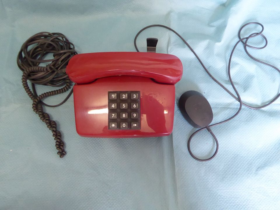 Tastentelefon Telekom, gebraucht , rot mit Zweithörer und TAE in Köln