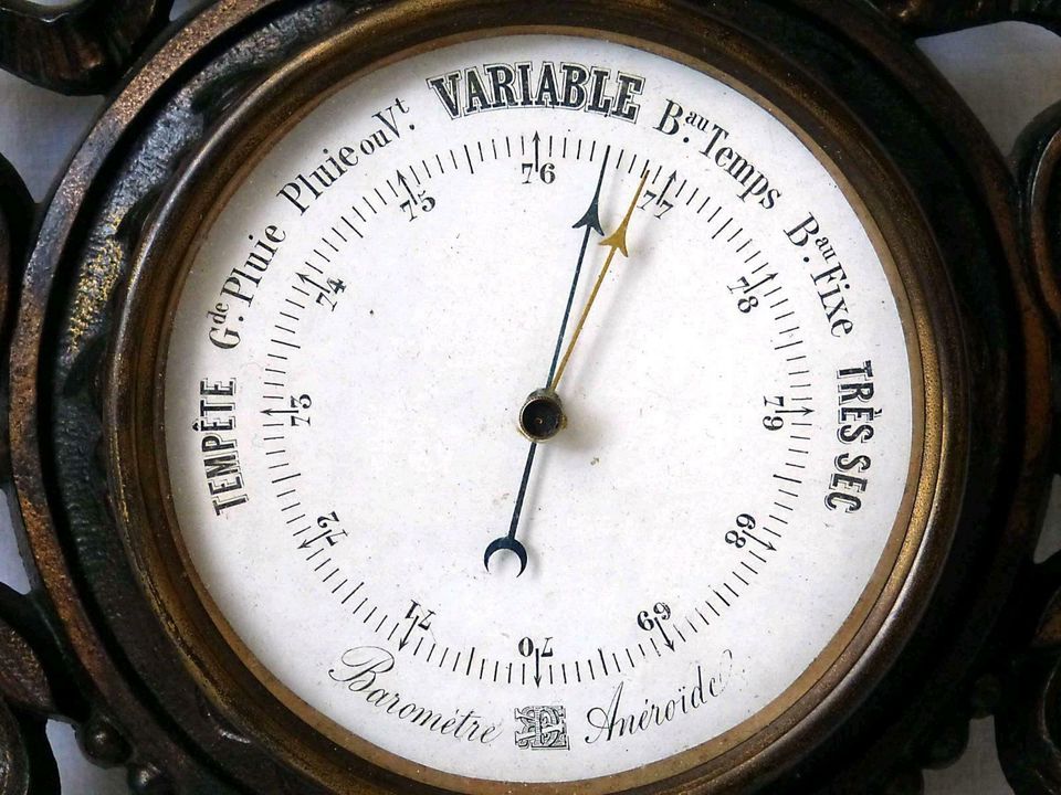 Gründerzeit Wandbarometer A. Redier Aneroidbarometer Barometer in Gommern