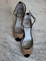 ★ Peep Toe Pumps Minozzi Milano Wildleder Beige Schwarz ★ Gr 36 Köln - Raderthal Vorschau