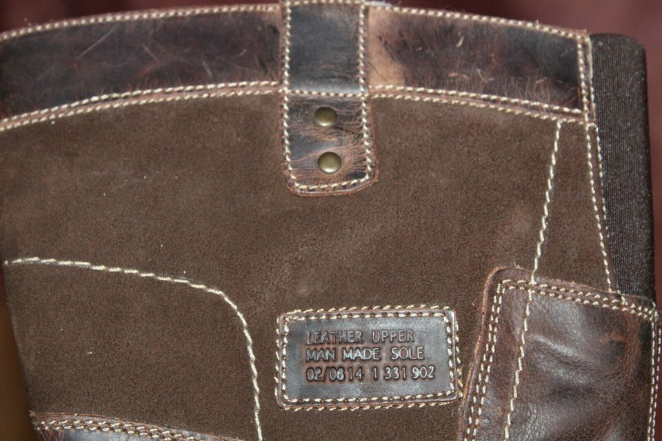 Leather upper hotsell man made sole