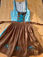 Landhaus Mini Dirndl C&A Gr 32 Karo Hellblau Braun Bayern - Gemünden a. Main Vorschau