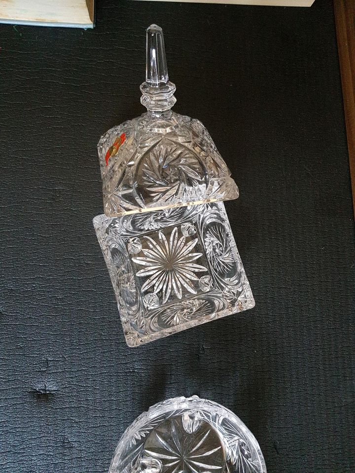 2 Bleikristall  Dosen "Anna Hütte" , Vintage, in Potsdam