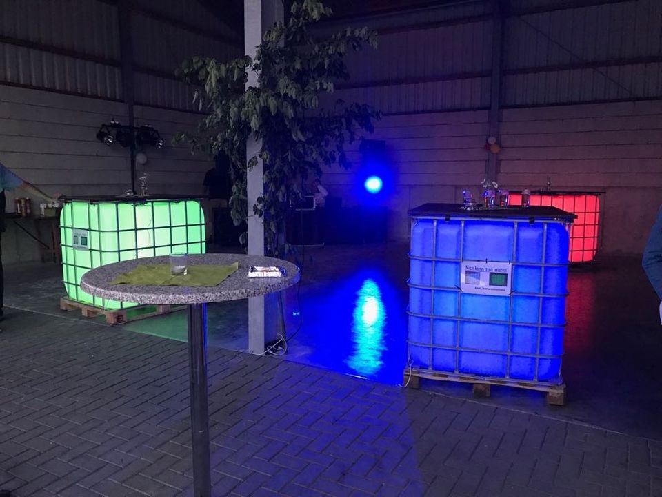 IBC Party Stehtisch beleuchtet Mieten Feier Geburtstag in Lippetal