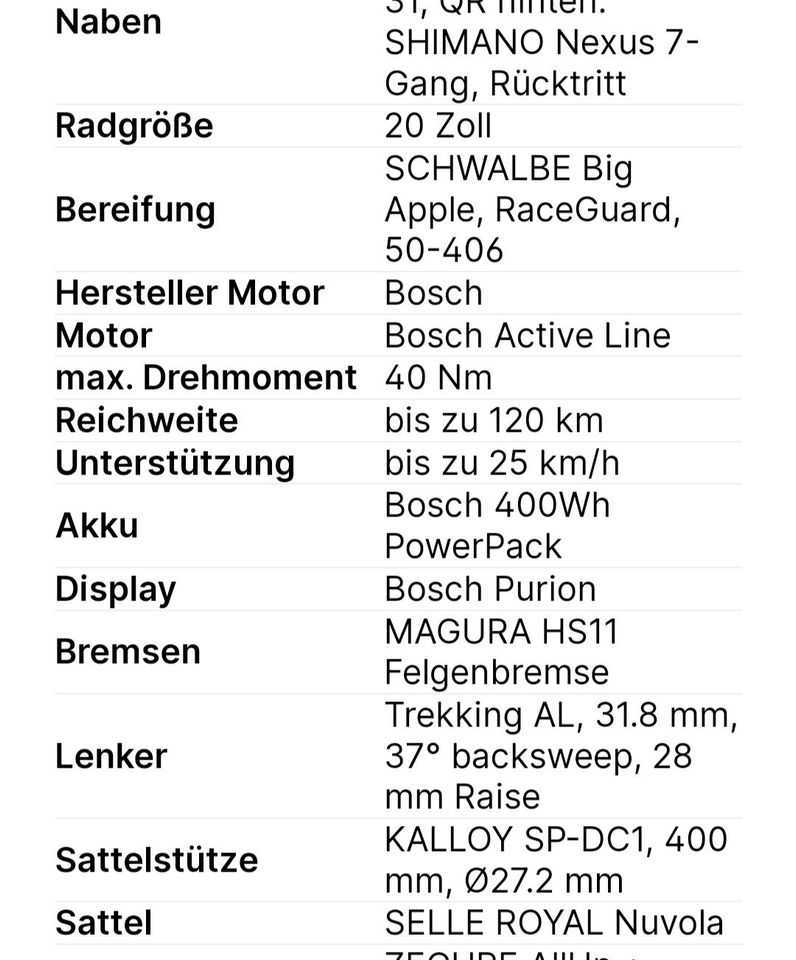 Klapprad E-Bike 20 zoll Hercules rob fold F7 Bosch Motor in Augsburg