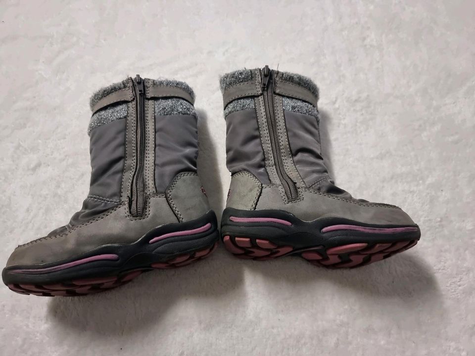 Mädchen 25 Schuhe Stiefel Fütterung grau pink Quickly in Paderborn