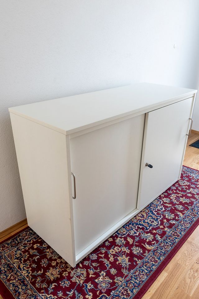 Sideboard / Schiebetürenschrank, B 1200 mm, 2 OH, weiß Schäfer Sh in Regensburg