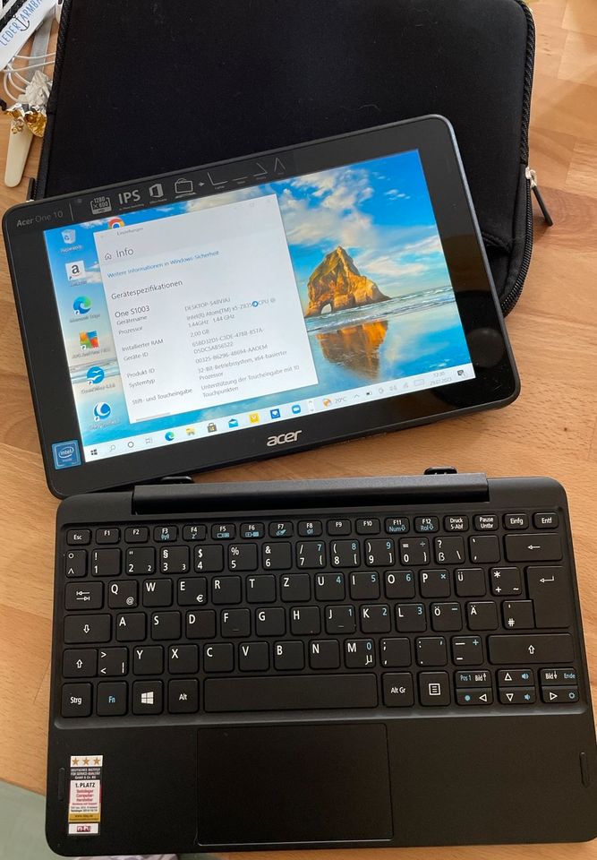 ACER One 10 Tablet mit Tastatur wie Neu in Bad Tölz