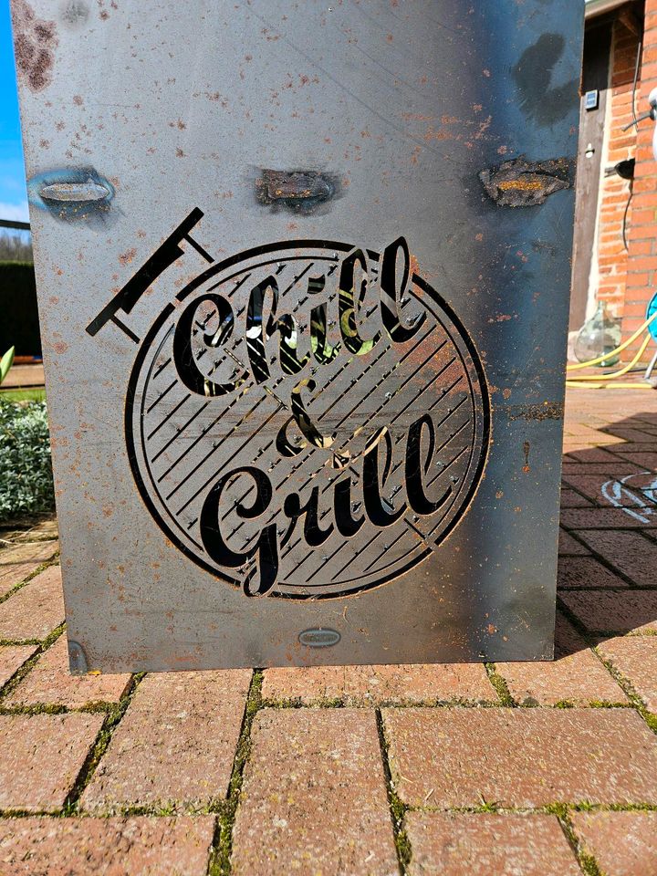 BBQ Tonne Grill Feuertonne Grillplatte Feuerplatte in Harmsdorf