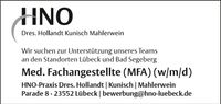 Stellenangebot MFA (d/w/m), gutes Gehalt und Konditionen Schleswig-Holstein - Lübeck Vorschau