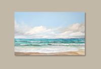 Gemälde Strand 105x65cm Meer Kunst Leinwand Bild Malerei Acryl Niedersachsen - Laatzen Vorschau