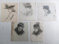 Kleines Konvolut Zeichnungen um 1900 Damem Charakterköpfe Neustadt - Alte Neustadt Vorschau