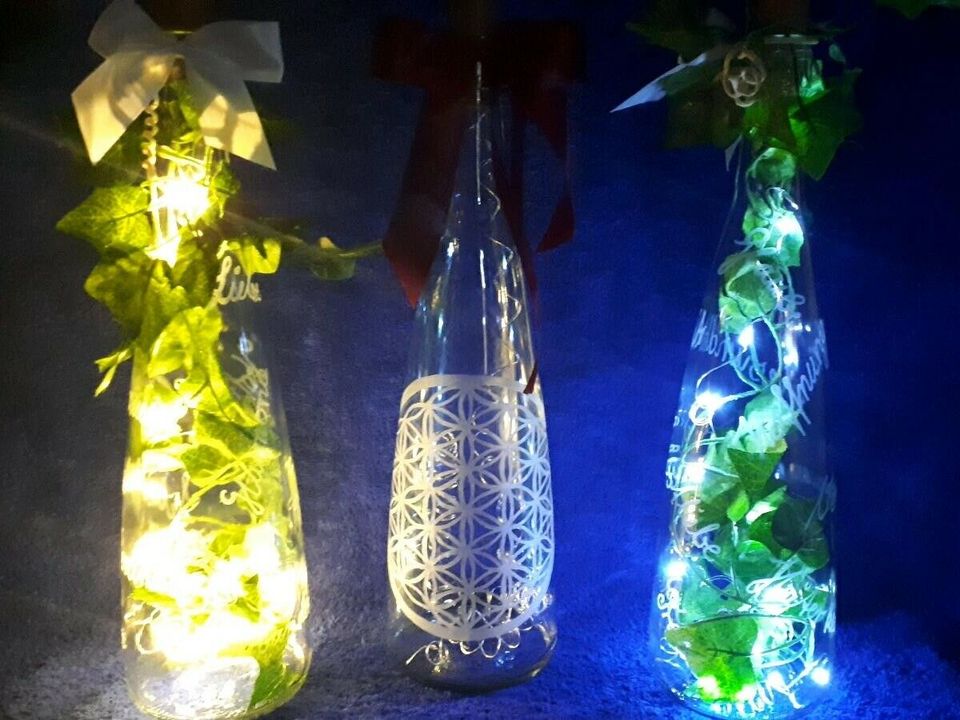 Trinkflasche Glas Flasche Schutzengel *Yoga *Om *Reiki Lebensbaum in Römhild