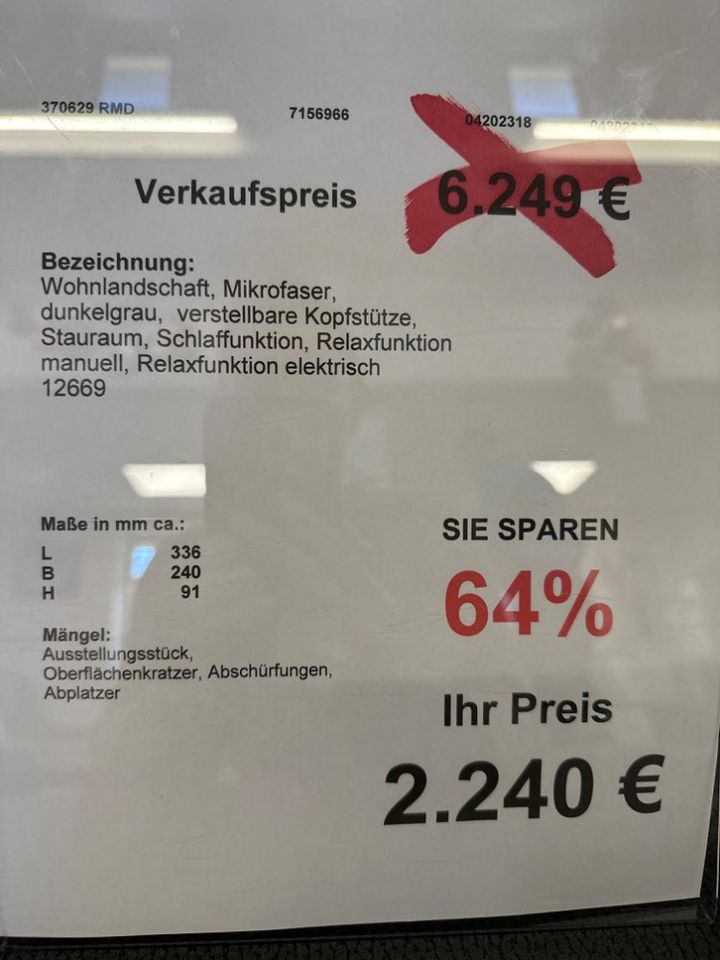 Couch, Sofa, Ecksofa, Wohnlandschaft statt 6249€ in Leipzig