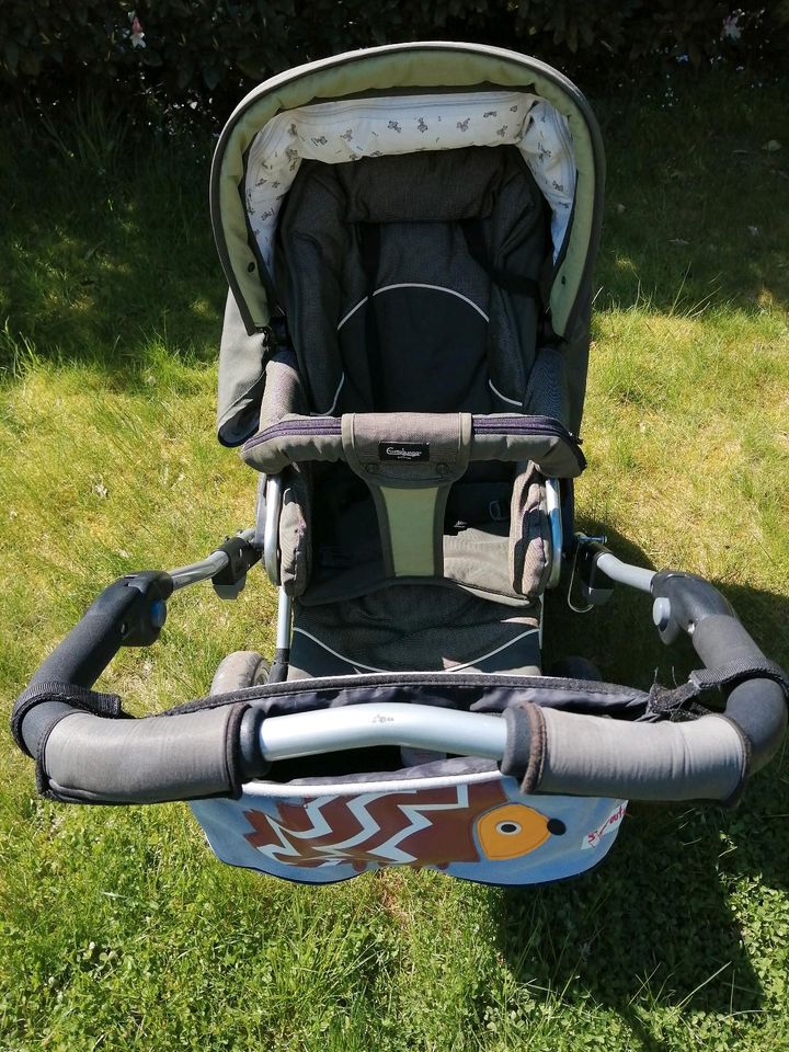 Emmaljunga Kinderwagen grün mit viel Zubehör in Burgdorf