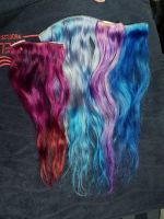 Echthaarextensions bunt Blau Rot Pink Lila Extensions clip in Düsseldorf - Oberkassel Vorschau