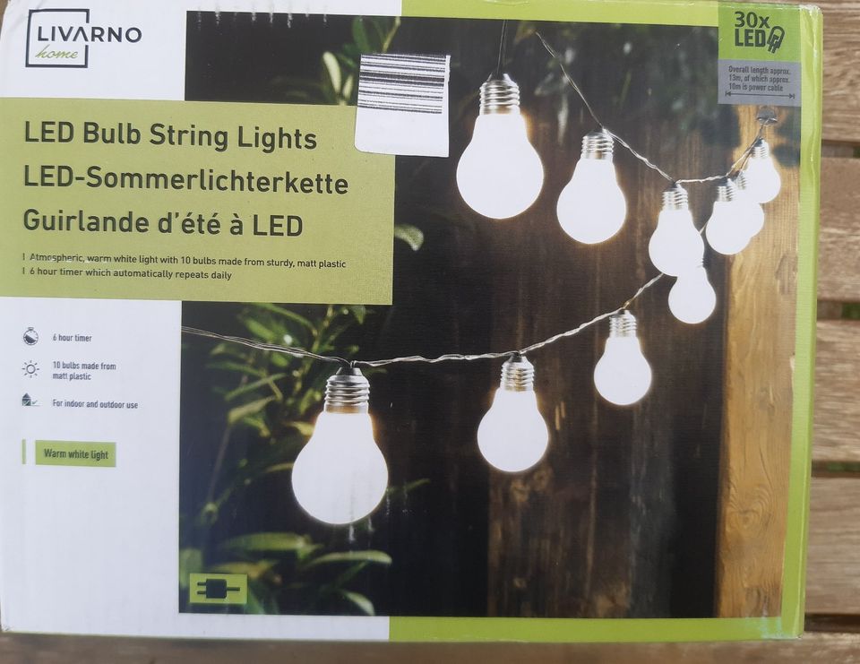 LIVARNO home LED Sommerlichterkette mit 10 Glühbirnen weiß in Sachsen - Bad  Gottleuba-Berggießhübel | eBay Kleinanzeigen ist jetzt Kleinanzeigen
