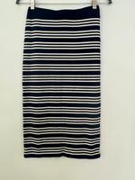Pencil skirt Midi Rock blau weiss gestreift viskose stretch Gr S Herzogtum Lauenburg - Wentorf Vorschau