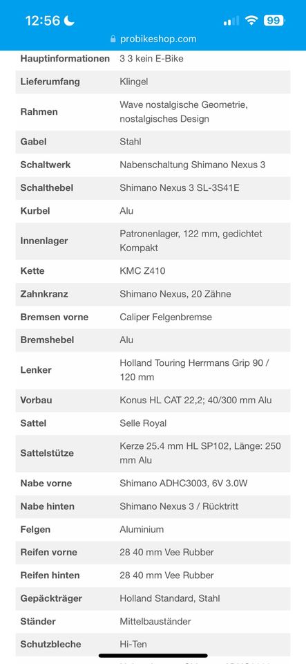 Ortler Hollandrad in Herford