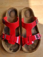 Birkenstock Sofia / Gr.41 / rot lack patent Hamburg-Mitte - Hamburg Hamm Vorschau