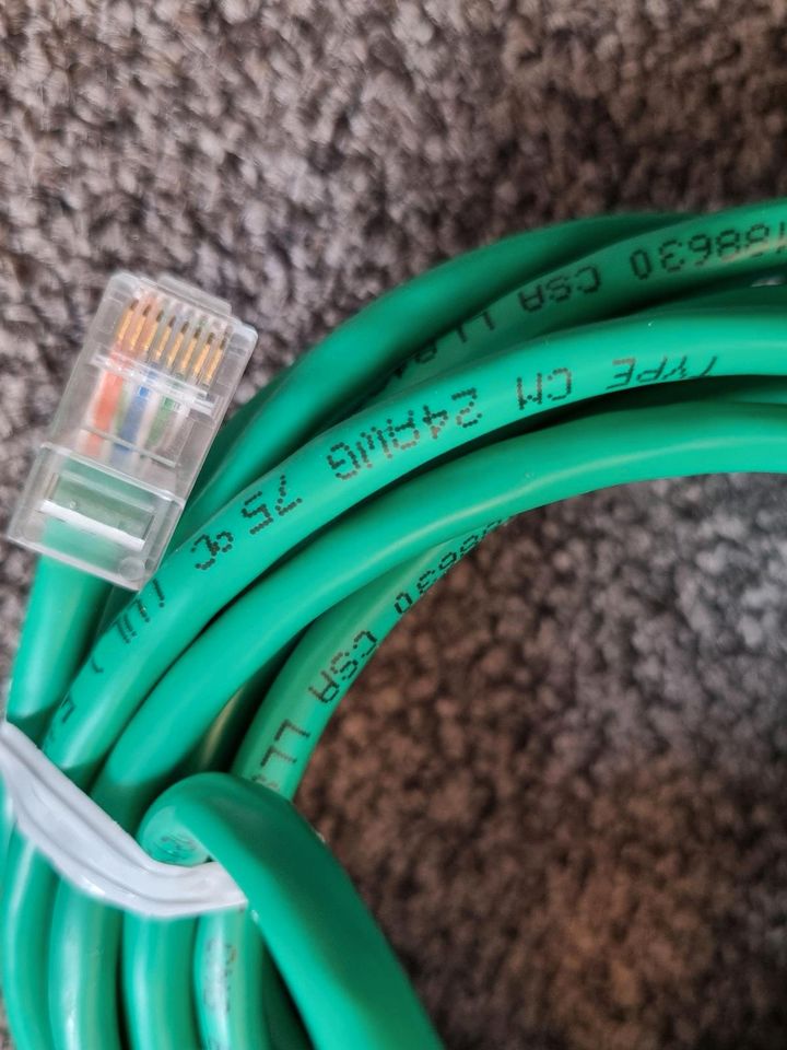 4,5m Cat. 5 LAN Netzwerkkabel Patchkabel Ethernet grün in Weyhe