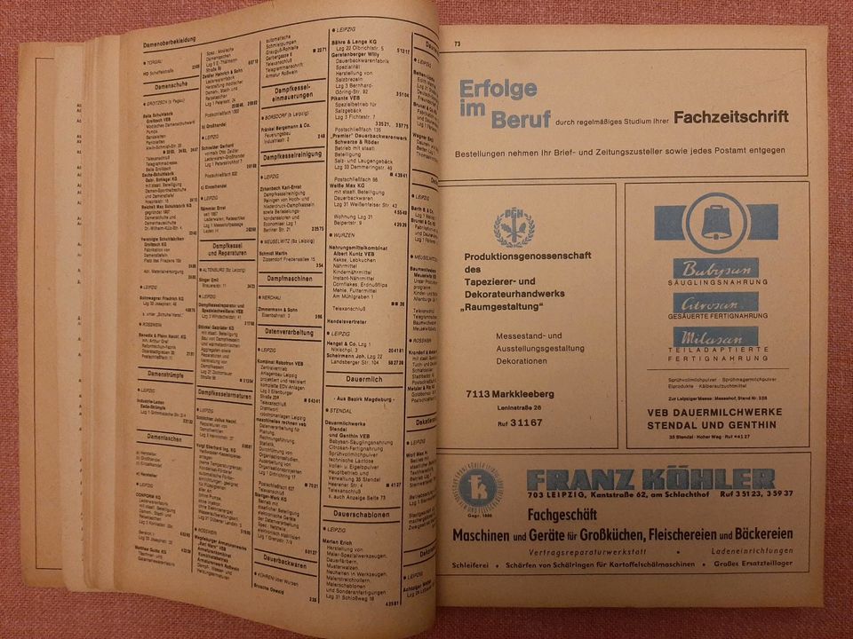 Branchen-Fernsprechbuch des Bezirkes Leipzig 1970 in Leipzig