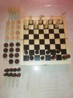 Schach / Dame Spiel aus Holz Hessen - Bad Salzschlirf Vorschau