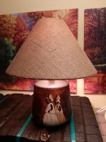 Vintage Tischlampe Geflochtener Schirm Dunkle Keramik Afrika Rar Niedersachsen - Wolfsburg Vorschau