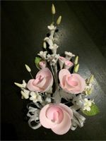 Zucker-Rosen weiß/rosa, 19 cm, Zucker-Blüten, Torten-Dekor, Torte Bayern - Regensburg Vorschau