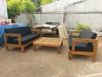 Gartensitzgruppe Teakholz Sofa Outdoor Gartenmöbel Lounge Couch Niedersachsen - Seevetal Vorschau