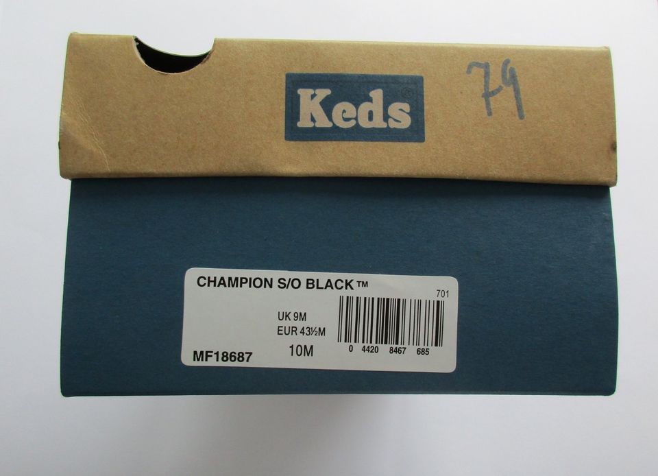 ORIGINAL KEDS SNEAKER CHAMPION MF18687 IN BLACK Gr. 43,5 in Weyhe