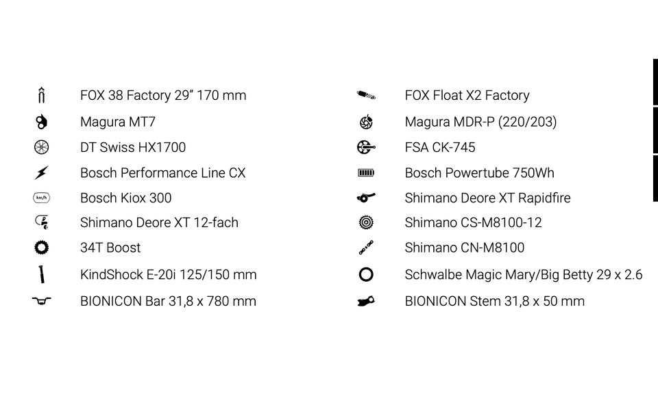 BIONICON WYATT 0 750 eBike MTB BOSCH PERFORMANCE LINE CX / POWERTUBE E-ENDURO 29 170/160 MM in Starnberg