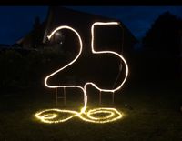 25. Geburtstag, beleuchtetes Geburtstagsschild, Schilderverleih Niedersachsen - Westoverledingen Vorschau