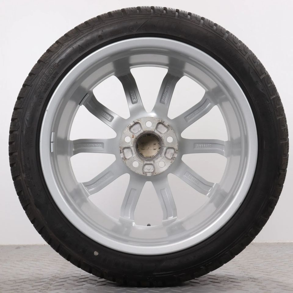 Winterräder 18 Zoll Audi A4 S4 8W B9 Original Felgen 8W0601025H Winterreifen 245/40R18 97V XL (Extra Load), AO (Audi-Original) Goodyear Ultragrip Performance GEN-1 10-Speichen-V-Design Silber 8x18ET40 in Gefell