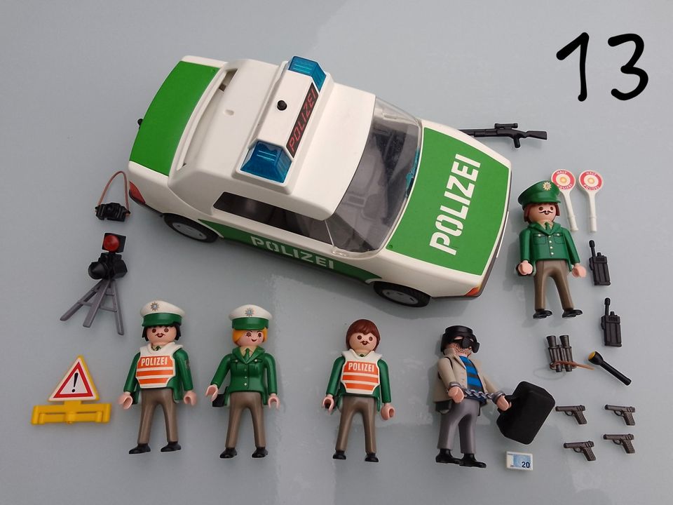 Verkaufe viele Playmobil Sets Polizei SEK Figuren Auto Bus Boot in Fehmarn