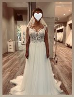 Brautkleid A-Linie mit Schleier und Reifrock (Bianko Evento) Baden-Württemberg - Linkenheim-Hochstetten Vorschau