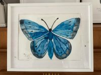 Aquarell zartblauer Schmetterling  40 x 50 cm inclusive Rahmen Aachen - Kornelimünster/Walheim Vorschau