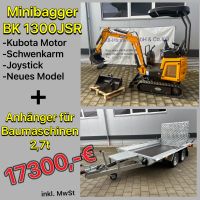 Minibagger BK 1300 Joystick + Anhänger 2,7t Bayern - Neu Ulm Vorschau