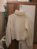 NA-KD Rollkragen Pullover cremefarben mit Zopfmuster, Gr.XS Baden-Württemberg - Ulm Vorschau
