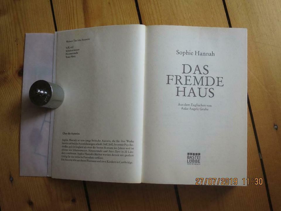 Sophie Hannah - Das fremde Haus - Psychothriller/Krimi TB 2013 in Hannover