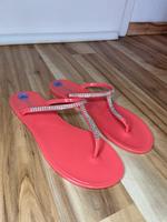 Damen Schuhe Dune Orange Zehentrenner Flip Flops Größe 39 Strass Niedersachsen - Bassum Vorschau