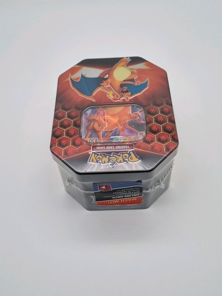 Pokemon Verborgenes Schicksal Glurak GX Tin Box Deutsch 2019 Neu in Aßlar