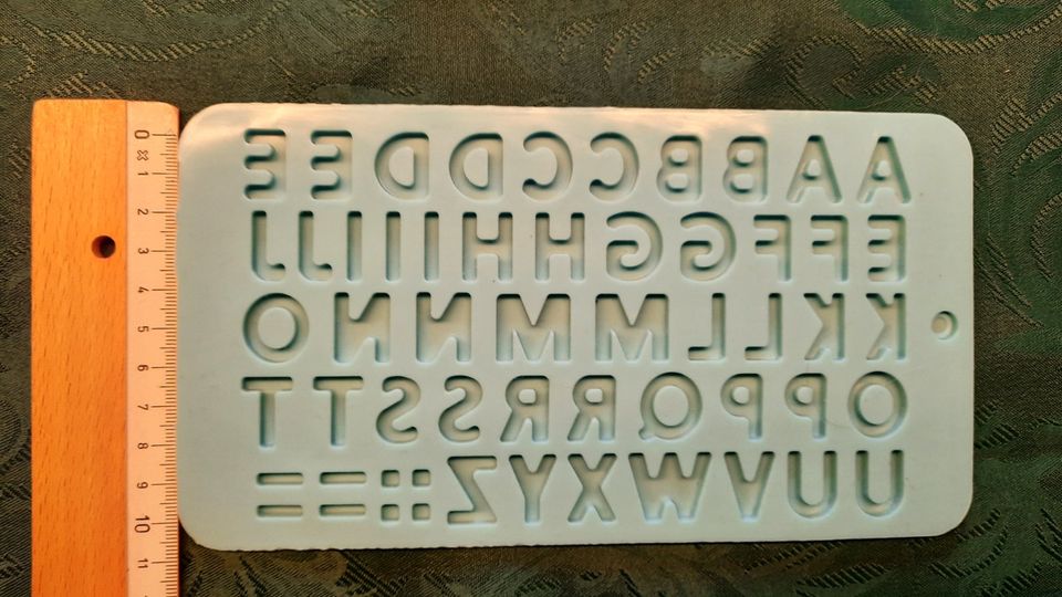 Silikonform Silikongießform Buchstaben Alphabet Fondant FIMO in Nienhagen MV