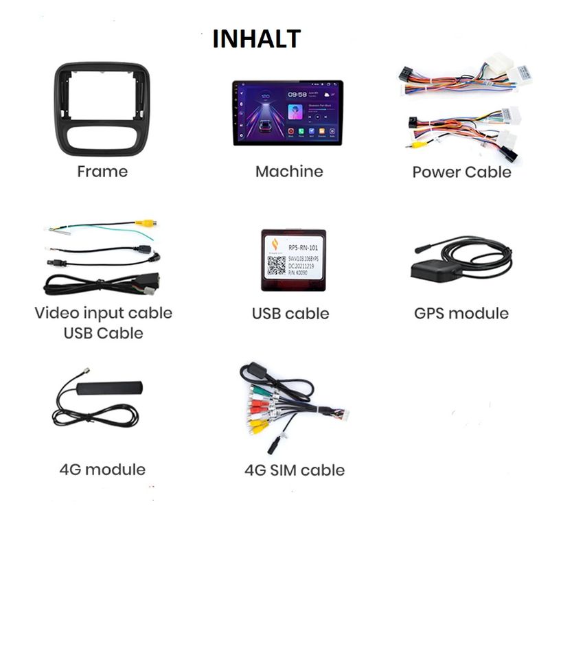 9 Zoll  Touchscreen Android 13 Autoradio GPS Navi für Renault TRAFIC, Opel VIVARO, Nissan NV300 BT GPS, CARPLAY RDS in Dortmund