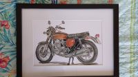 Honda CB 750 Four HANDMADE Aquarell Saarbrücken-Halberg - Schafbrücke Vorschau