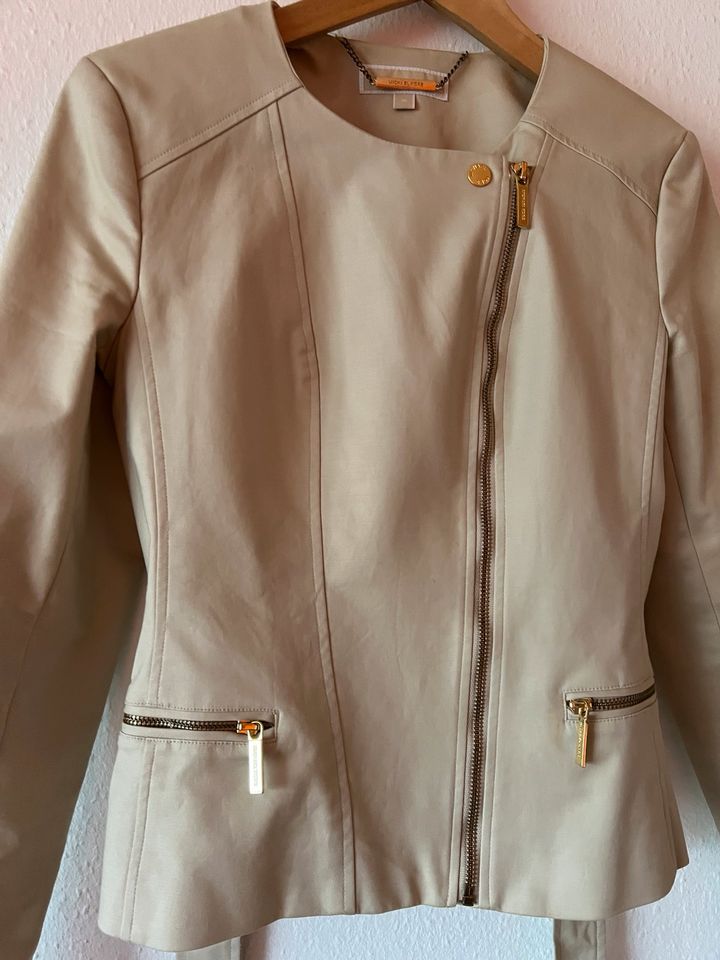 Michael Kors Jacke Blazer beige Gold fester Stoff Jacke in Lübeck