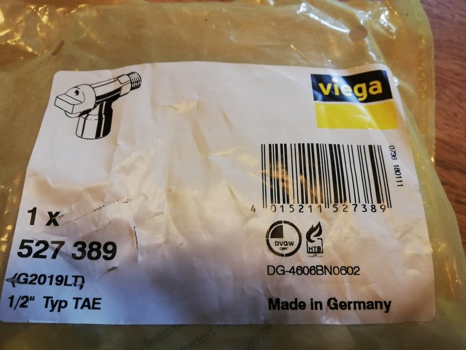 Viega Gas 1/2 Eckform verchromt TAE Originalverpackt, ungeöffnet in  Nordrhein-Westfalen - Siegen | eBay Kleinanzeigen ist jetzt Kleinanzeigen