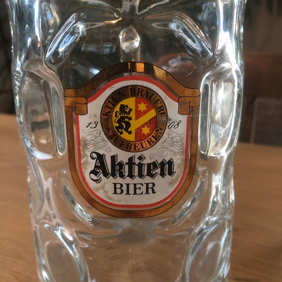 Aktien Bier - Bierkrug Maßkrug in Böhmfeld