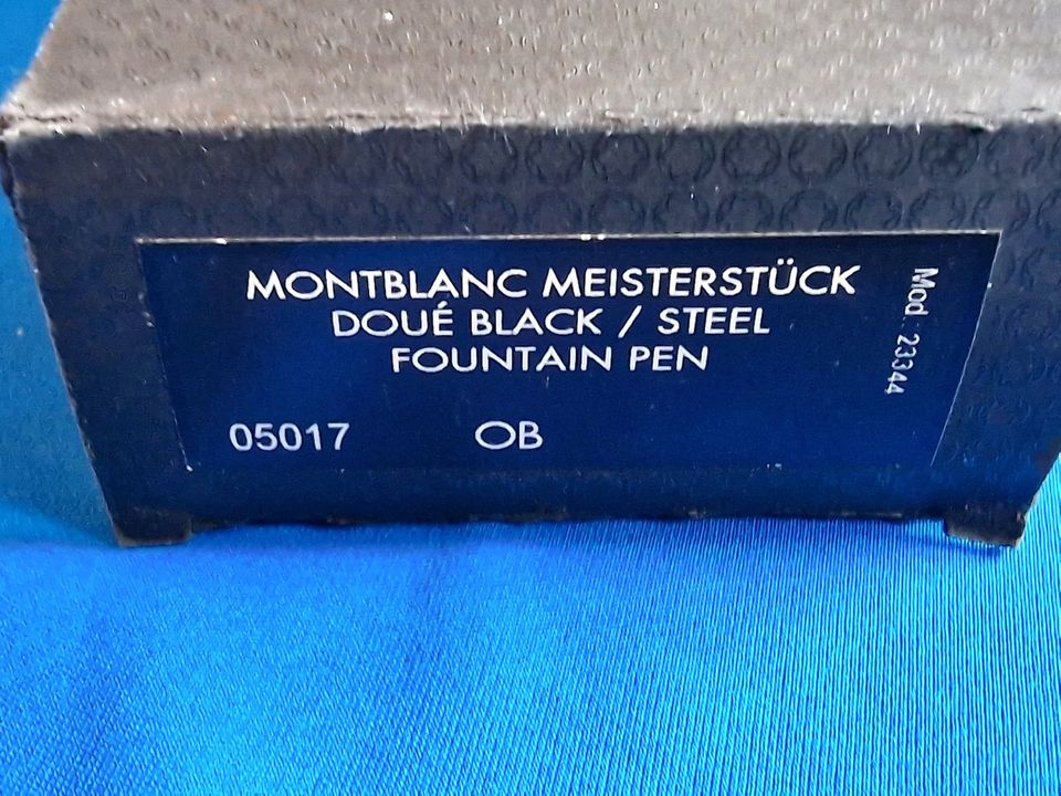 Montblanc Meisterstück Solitaire Steel Doue Füllfederhalter Neu in Murnau am Staffelsee