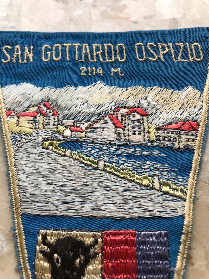 San Gottardo Ospizio Wimpel 50er Jahre St. Gotthard Hospiz Pass in Duisburg