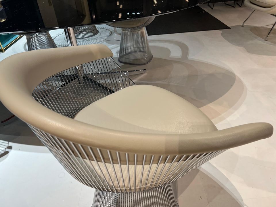 Knoll Platner Arm Chair in Sabrina Leather in Berlin